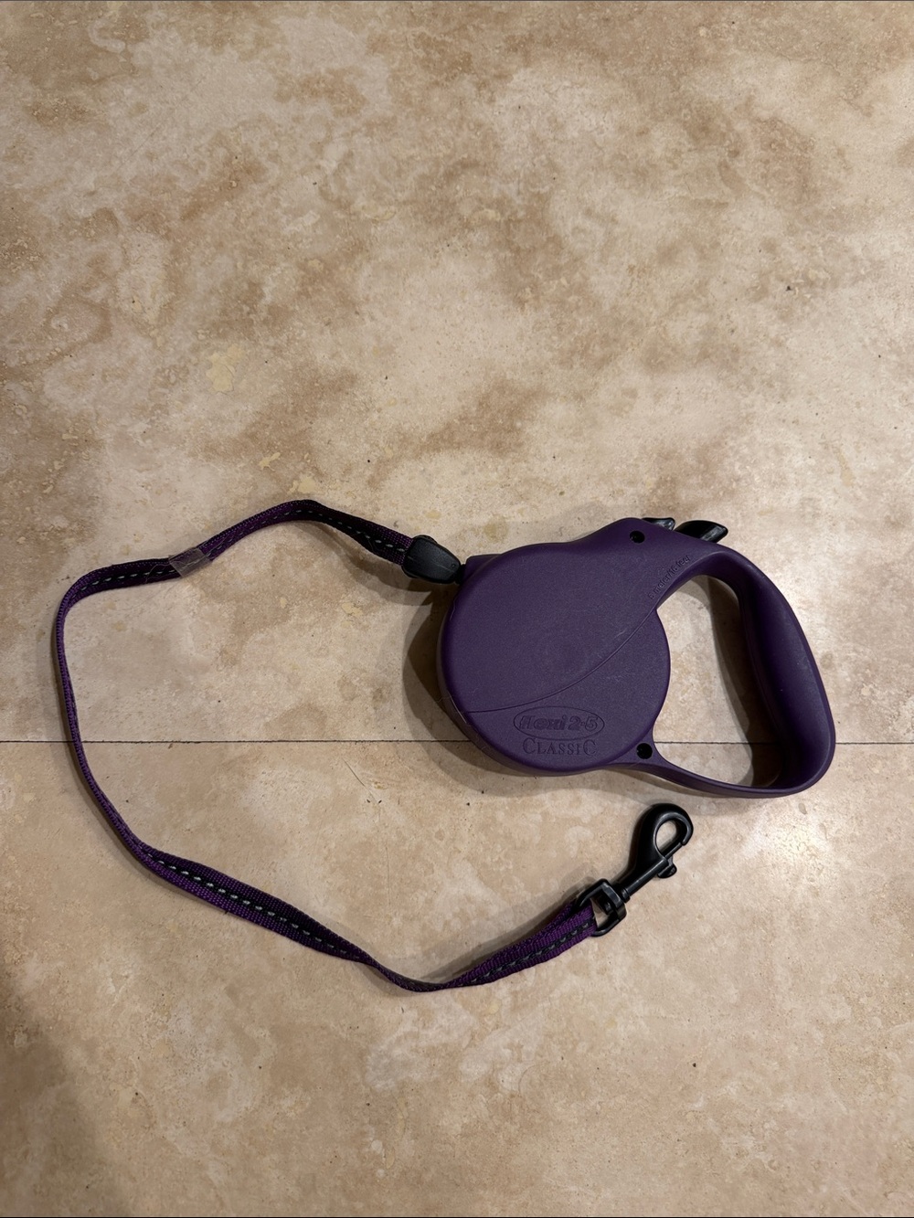 Flexi Purple Retractable Dog Leash with Wrist Strap